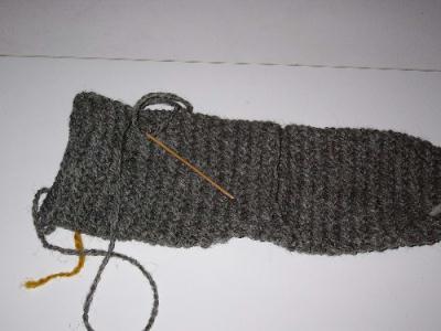 Socke mit Schlitz